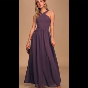 Air of Romance Dusty Purple Maxi Dress